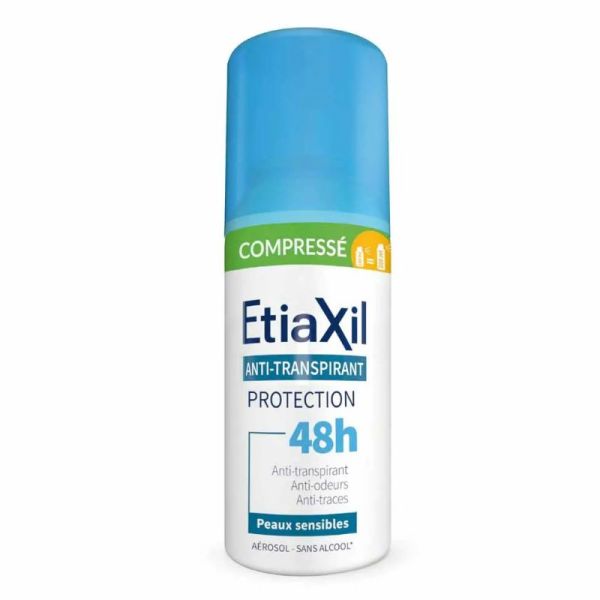 Etiaxil anti-transpirant aérosol compressé protection 48h peaux sensibles 100ml