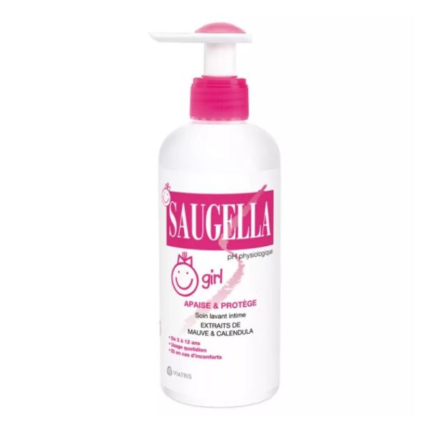 Saugella Girl soin lavant intime apaise et Ppotège 200ml