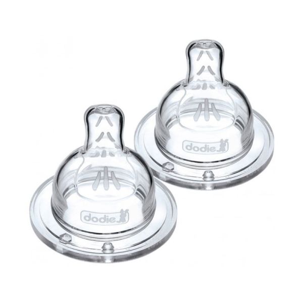 Dodie Sensation+ 2 Tétines Plate Col Large 0-6 Mois Débit 2 Moyen