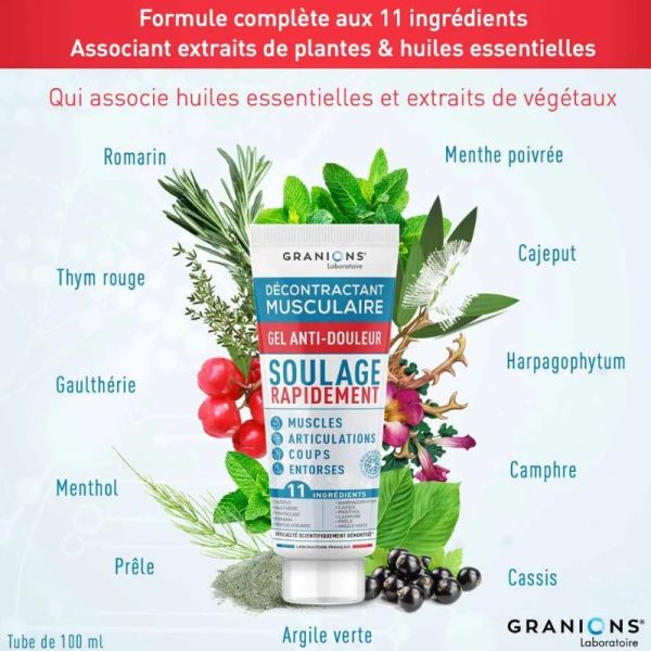 Granions gel décontractant musculaire 100ml