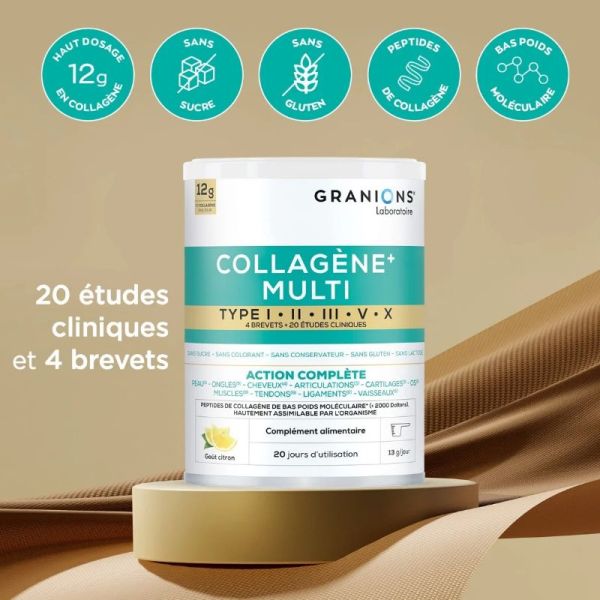 Granions Collagène+ Multi type I, II, III, V, X  275g