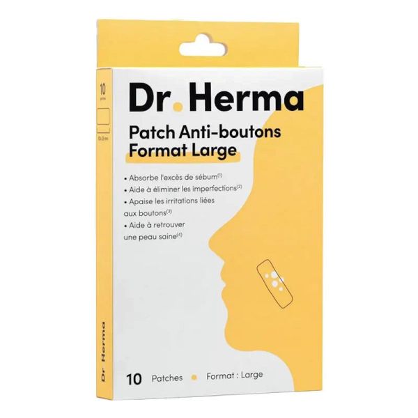 Dr.Herma patch anti boutons format large 10 patchs
