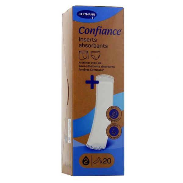 Hartmann Confiance Inserts absorbants 2 gouttes 20 serviettes