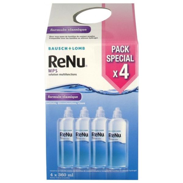 Bausch + Lomb ReNu MPS Solution Multifonctions Lot de 4 x 360 ml