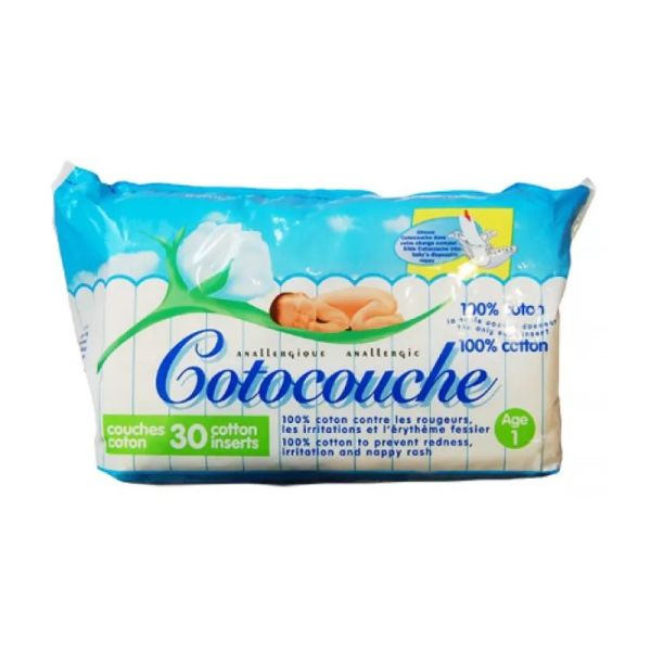 Cotocouche anallergique 1er âge 30 couches coton