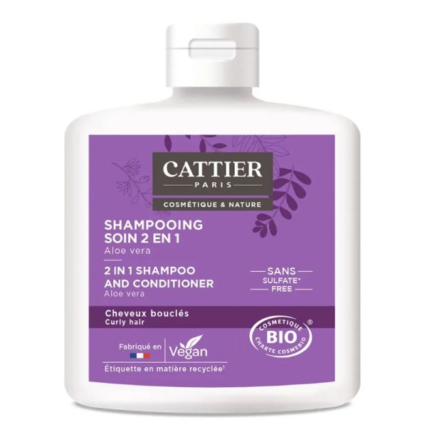 Cattier shampoing soin 2en1 Aloe Vera Bio 250 ml