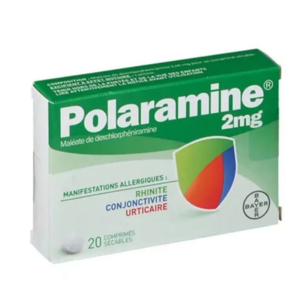 Polaramine 2mg 20 comprimés