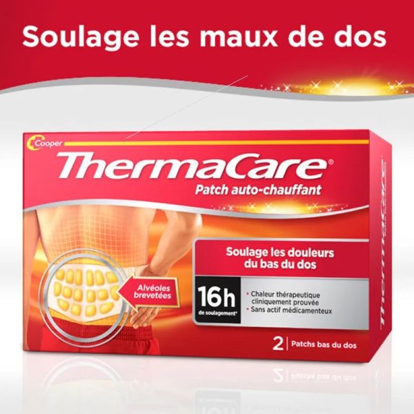 Thermacare patch auto chauffant Bas du dos et hanche 2 patchs