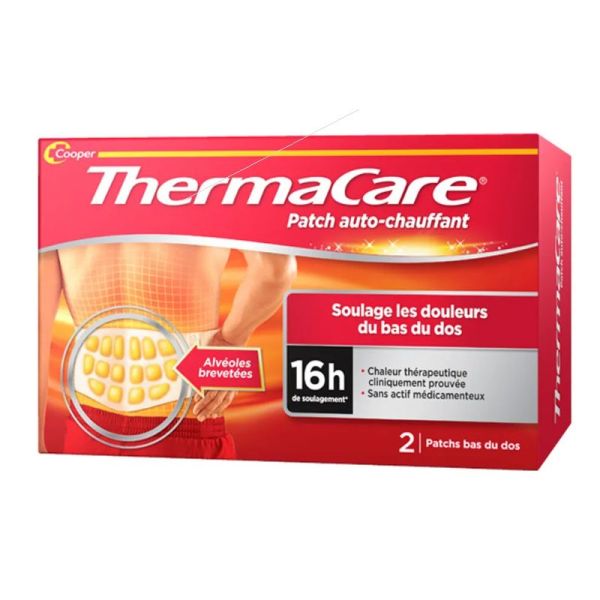 Thermacare patch auto chauffant Bas du dos et hanche 2 patchs