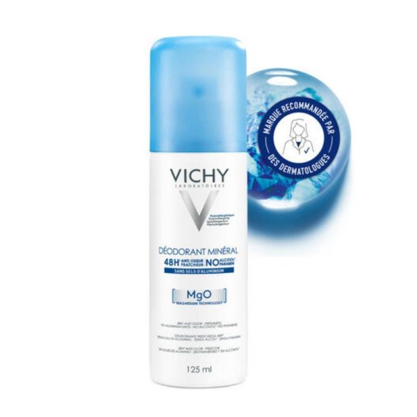 Vichy déodorant minéral 48h lot de 2 x 125ml