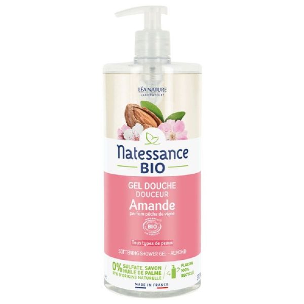 Natessance gel douche douceur Amande Bio 1 litre