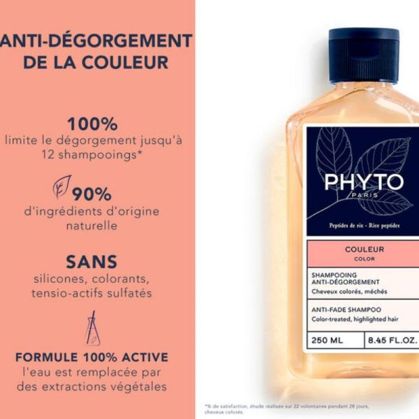 Phyto Couleur shampoing anti-dégorgement 100ml