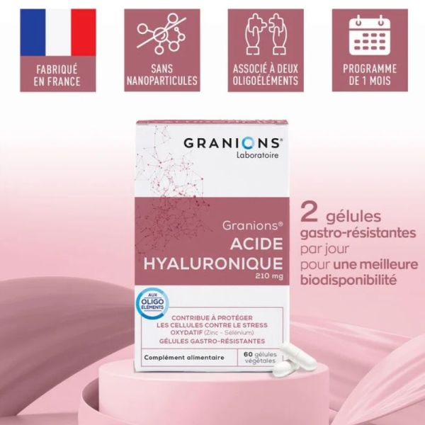 Granions acide hyaluronique 60 gélules végétales