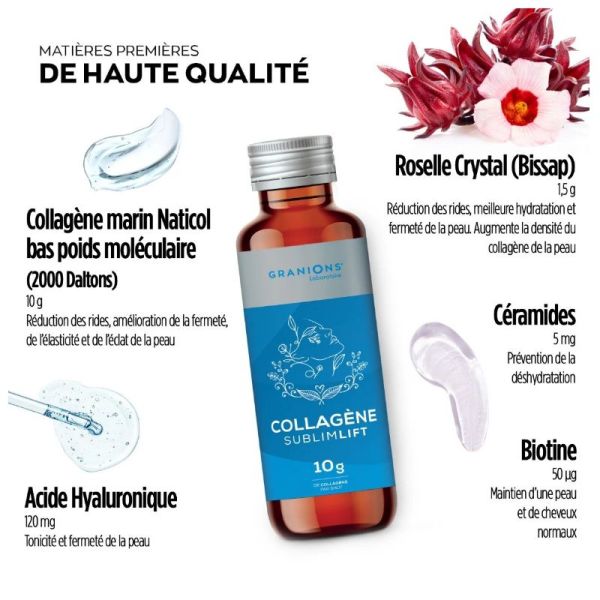 Granions Sublimlift collagène+ anti-âge 10 shots de 50ml