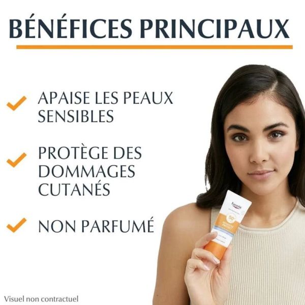 Eucerin Sun Protection Sensitive Protect crème très haute protection SPF50+ visage 50ml