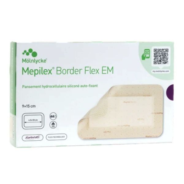 Mepilex Border Flex EM 9X15cm 10 pansements