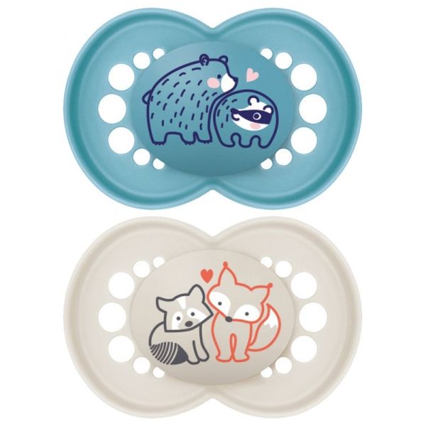 MAM 2 Sucettes Original Nature 6 Mois et +Ours et Renard