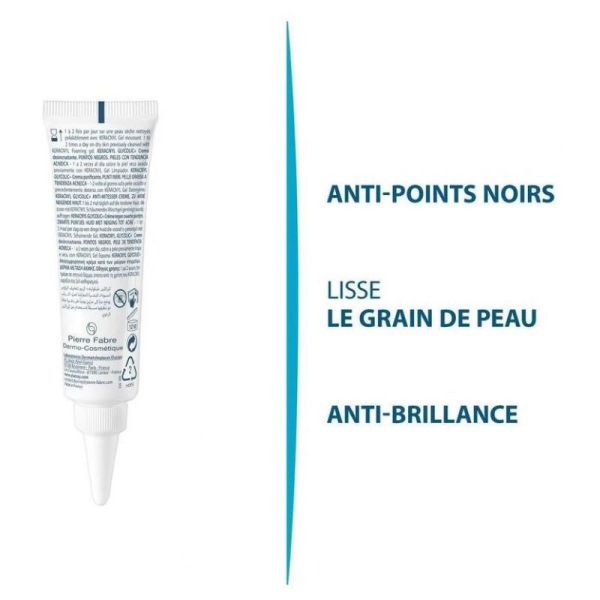 Ducray Keracnyl Glycolic+ crème désincrustante boutons et points noirs 30ml