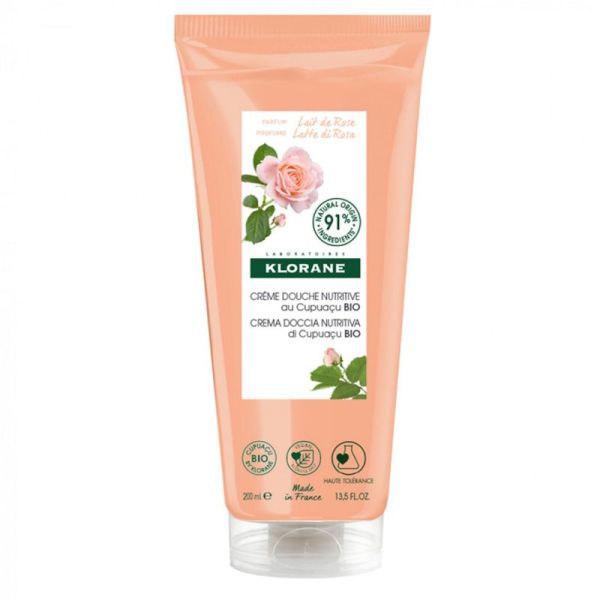 Klorane Lait de Rose Bio crème douche nutritive 200ml
