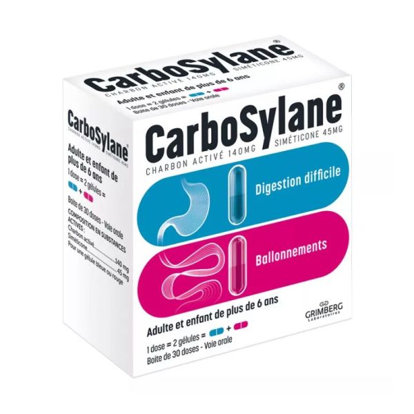 Grimberg Carbosylane ballonnements 60 gélules