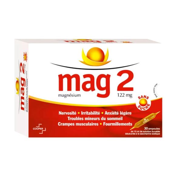 Mag 2 Solution Buvable 30 ampoules