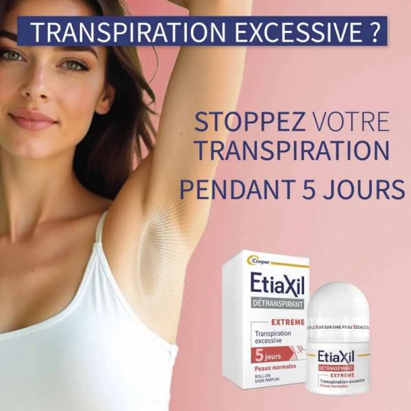 Etiaxil détranspirant déodorant Roll-On extrême 5 Jours peaux normales 15ml
