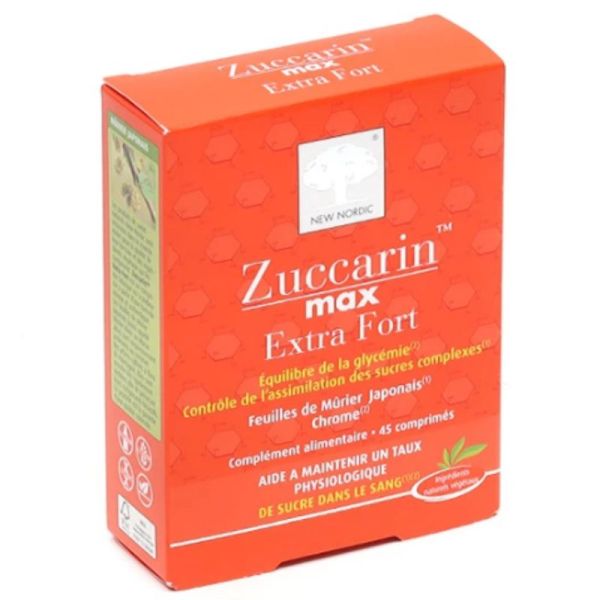 New-Nordic Zuccarin max extra-fort mûrier fort glycémie 45 comprimés