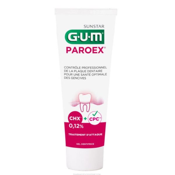 Gum gel dentifrice Paroex anti plaque  75ml