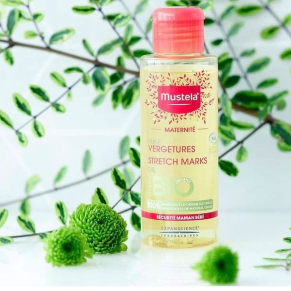 Mustela Maternité huile vergetures sans parfum bio 105ml