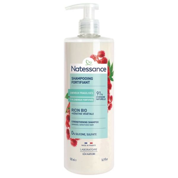 Natessance shampooing réparateur fortifiant Ricin 500ml