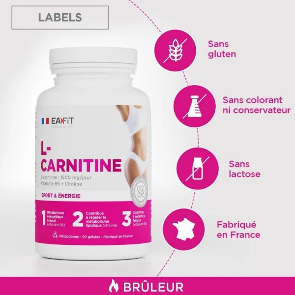 Eafit L-carnitine 1500 mg 90 gélules