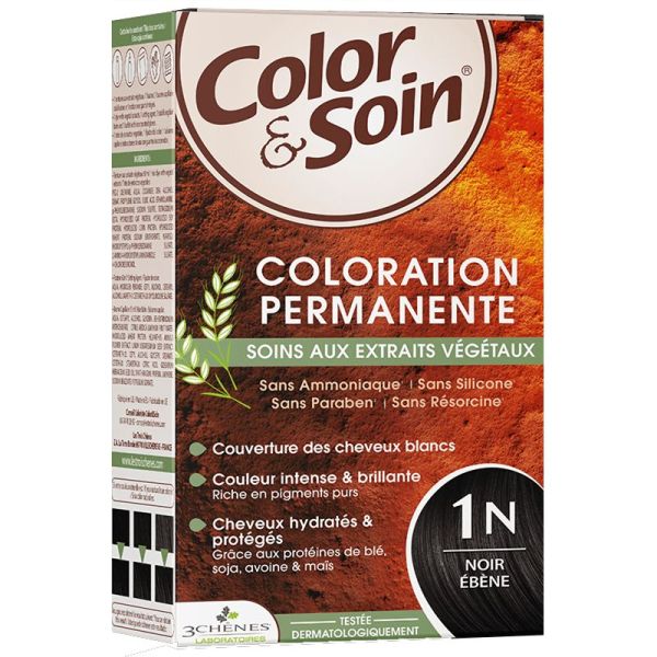 3Chênes Color & Soin Coloration Permanente 1N noir ébène