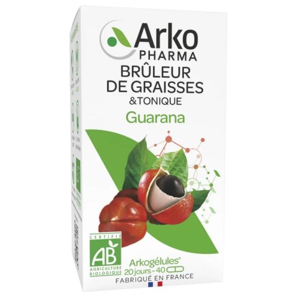 Arkogélules guarana bio brûleur graisses 40 gélules