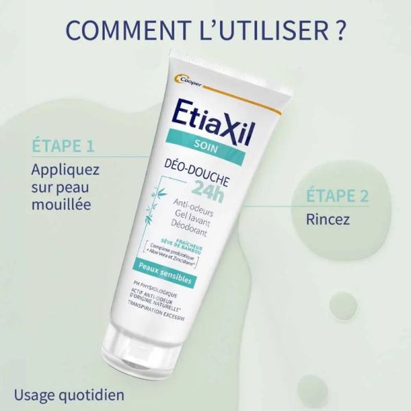 Etiaxil soin douche Déo douche 24h Fraîcheur Sève de Bambou 200ml