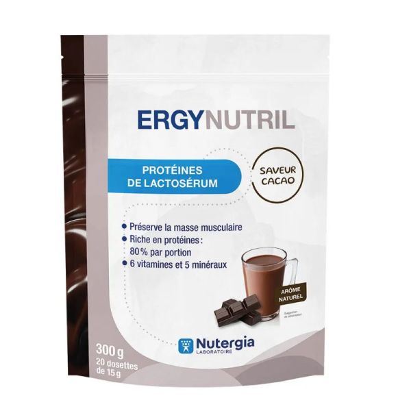 Nutergia ERGYNUTRIL Protéines de lactosérum CHOCOLAT 350g