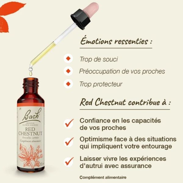 Fleurs de Bach Original Red Chestnut 20ml