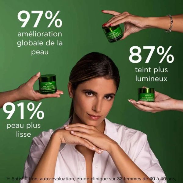 Apivita Bee radiant gel-crème anti-âge et anti-fatigue texture légère 50ml