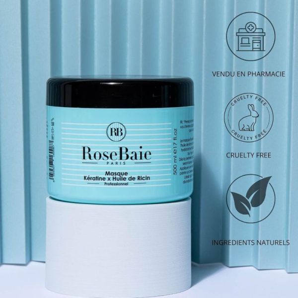 RoseBaie masque Ricin & Kératine pousse & hydratation 500ml