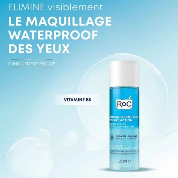 Roc Nettoyant visage démaquillant yeux double action 125ml