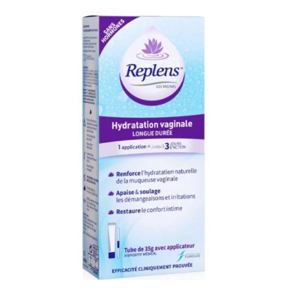 Replens gel vaginal sans hormones 35g