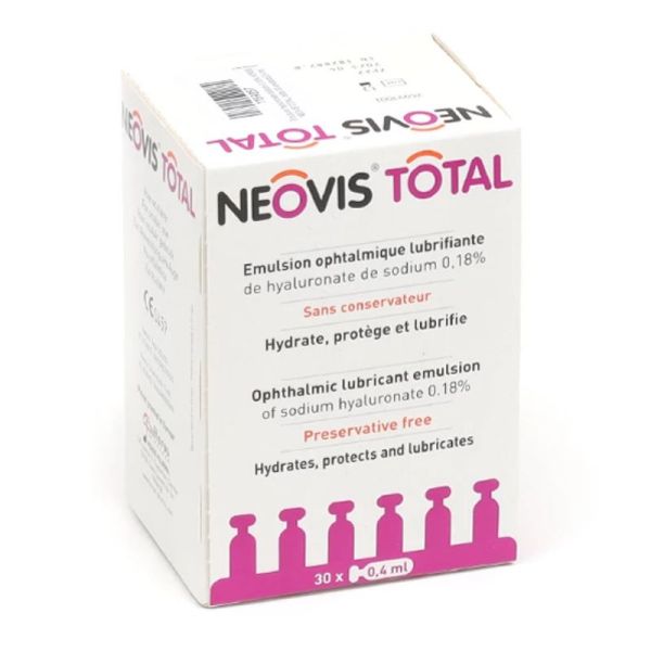 Neovis Total Émulsion ophtalmique lubrifiante unidoses 30 Unidoses