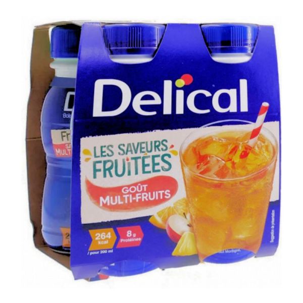 Delical boisson fruitée saveur Multi-Fruits 4X200ml