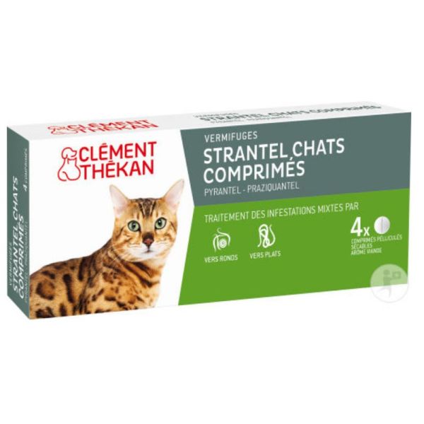 Clément Thékan Strantel vermifuge chats 2 comprimés