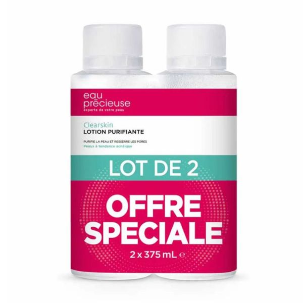 Eau Précieuse Clearskin Lotion Purifiante Lot de 2 x 375 ml