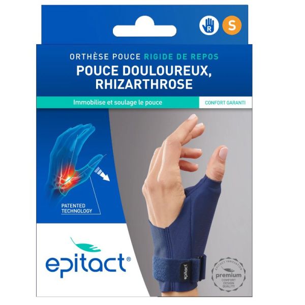 Epitact Orthèse pouce droit S rigide de repos Rhizarthrose droite taille S