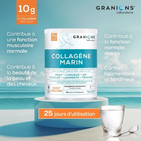 Granion collagène marin type 1 goût neutre 258g