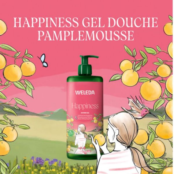 Weleda Happiness gel douche pamplemousse pétillant 750ml