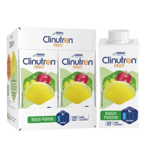 Clinutren fruit Raisin Pomme 4 x 200ml