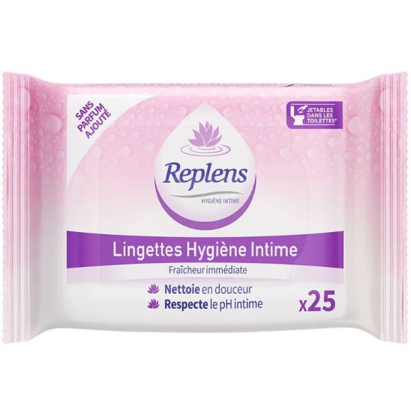 Replens 25 lingettes intimes