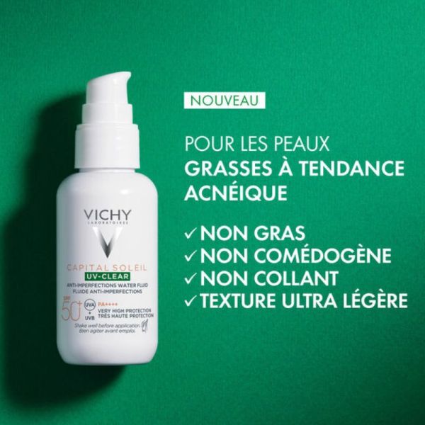 Vichy Capital Soleil uv-clear fluide anti-imperfections SPF50+ 40ml